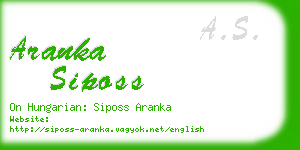 aranka siposs business card